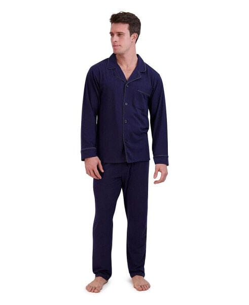 Men's Big and Tall Cotton Modal Knit Pajama, 2 Piece Set