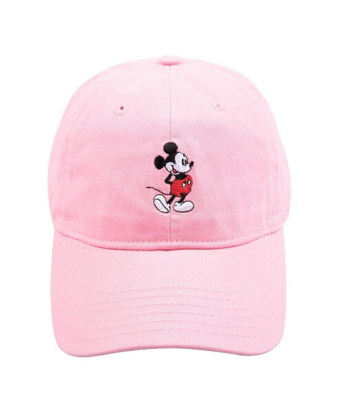 Бейсболка согнутым козырьком Disney Classics Mickey Mouse из хлопка с вышитым логотипом, регулируемая Hat Dad.