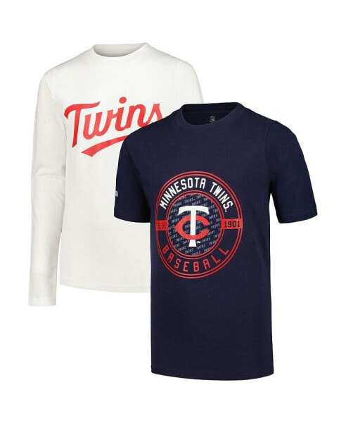 Big Boys Navy, White Minnesota Twins T-shirt Combo Set
