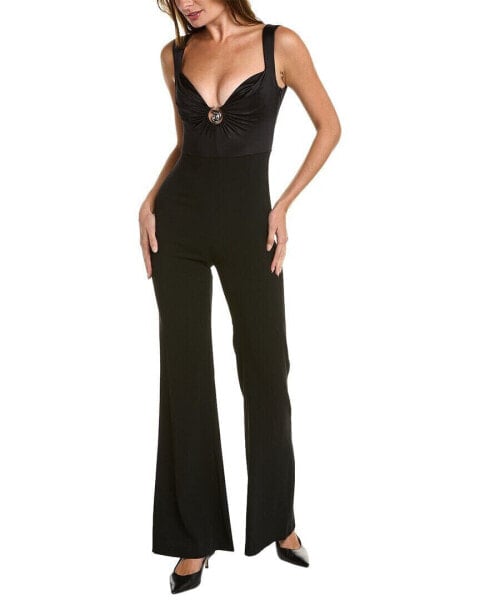 Galvan London Twisted Bustier Jumpsuit Women's Black 38