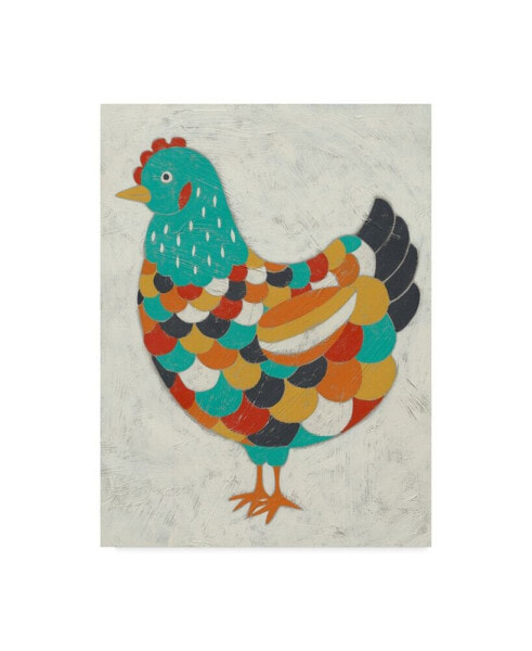Chariklia Zarris Country Chickens II Canvas Art - 37" x 49"