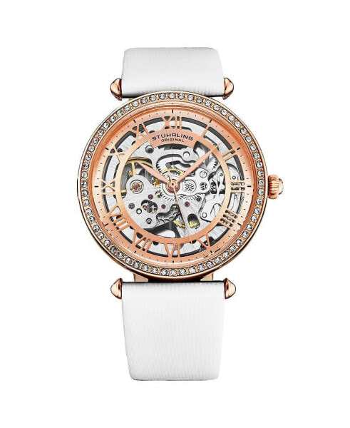 Women's Legacy White Leather , Two-Tone Rose-Gold Dial , 45mm Round Watch
