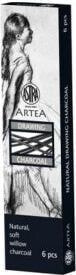 Карандаши чернографитные ASTRA Astra Натуральный вальцованный уголь 6-8 мм