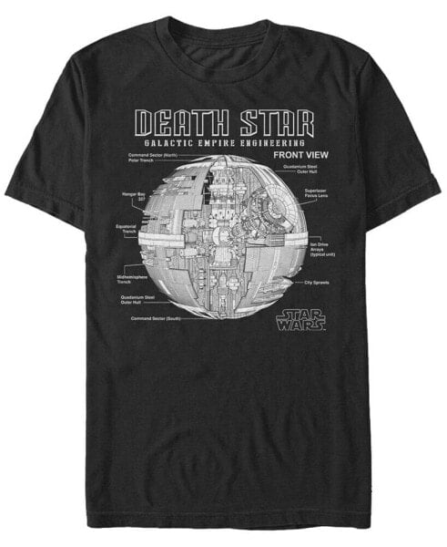 Star Wars Men's Classic Death Star Galactic Engineering Short Sleeve T-Shirt