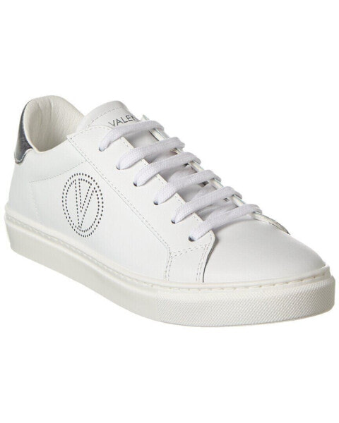 Valentino By Mario Valentino Petra Leather Sneaker Women's White 8.5