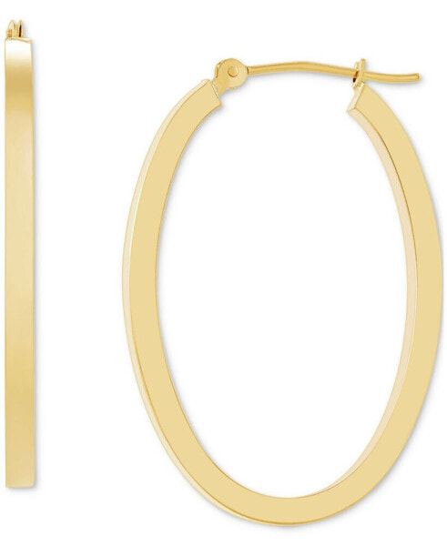 Серьги Macy's Oval Flat-Edge Tube