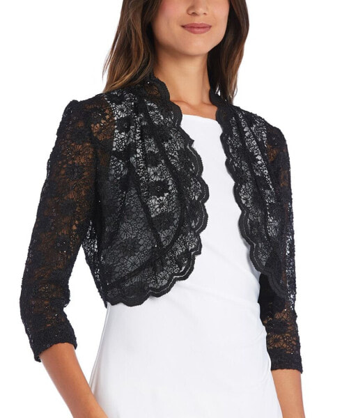 Scalloped Sequin Lace Bolero