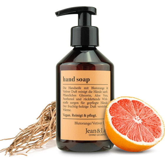 Jean & Len Neroli & Jasmine Hand Soap, Gently Cleans Hands, Liquid Soap in Pump Dispenser for Pure and Nourished Hands, Captivating Fragrance, Parabens, Silicones & Microplastics, Vegan, 250 ml