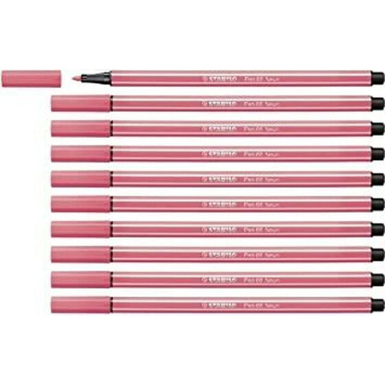 Фетр Stabilo Pen 68 Fluor Флюоресцентный Красный (10 Предметы)