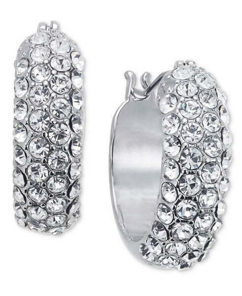 Small Pavé-Front Hoop Earrings, 0.7", Created for Macy's