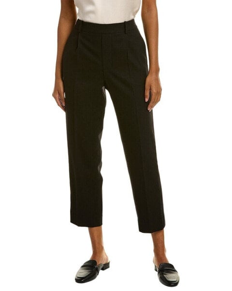 Vince Flannel High Waisted Wool-Blend Pant Women's Black M