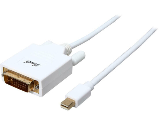 Rosewill RCDC-14017 - 3-Foot White Mini DisplayPort to DVI Cable - 32 AWG, Male