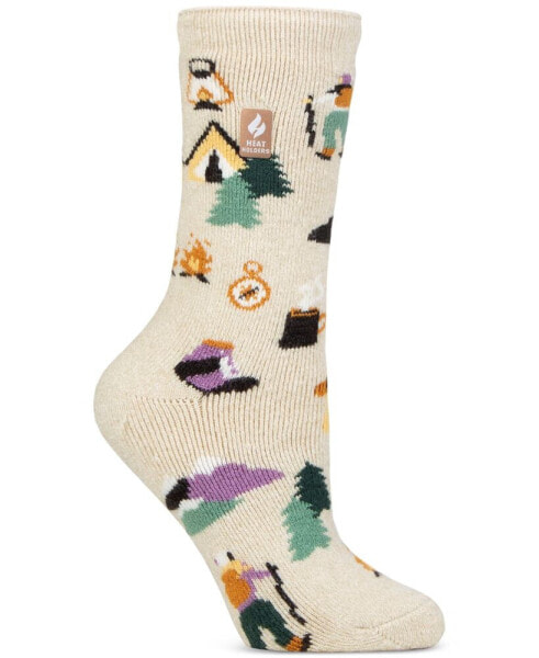 Women's Julianna Walking Patterned Crew Socks