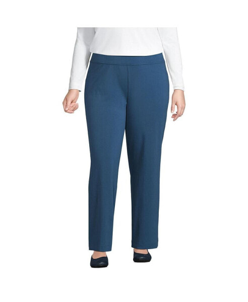 Plus Size Starfish Mid Rise Straight Leg Pants