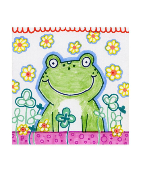 Valarie Wade Frog in Clover Canvas Art - 15.5" x 21"