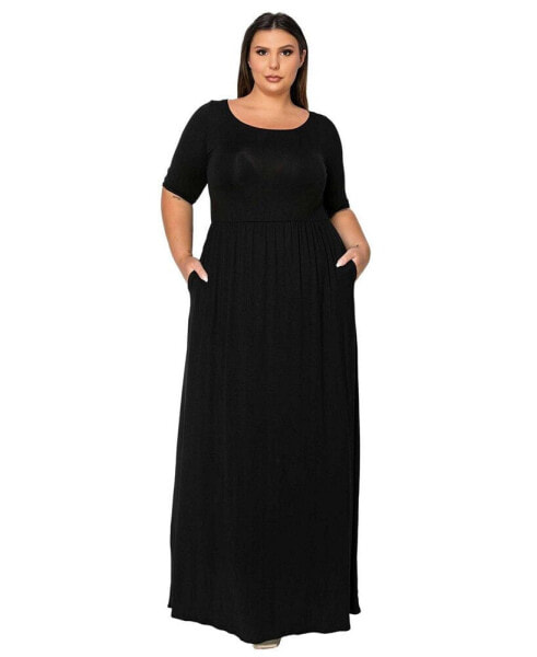 Plus Size Eva Pocket Maxi Dress