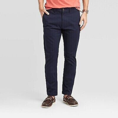 Men's Every Wear Slim Fit Chino Pants - Goodfellow & Co Blue 30x30