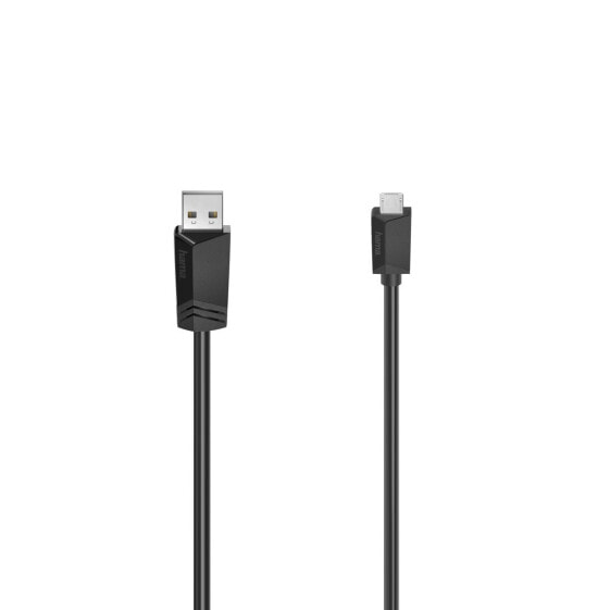 Hama 00200608 - 1.5 m - Micro-USB A - USB A - USB 2.0 - 480 Mbit/s - Black