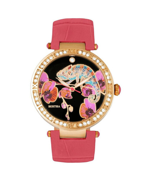 Quartz Camilla Collection Coral Leather Watch 38Mm