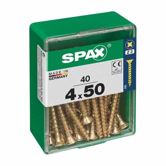 Коробка винтов SPAX Шуруп Плоская головка (4 x 50 мм) (4,0 x 50 мм)