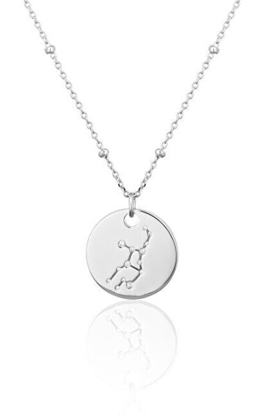 Modern silver necklace with zircons Panna SVLN0327XH2BIPA (chain, pendant)