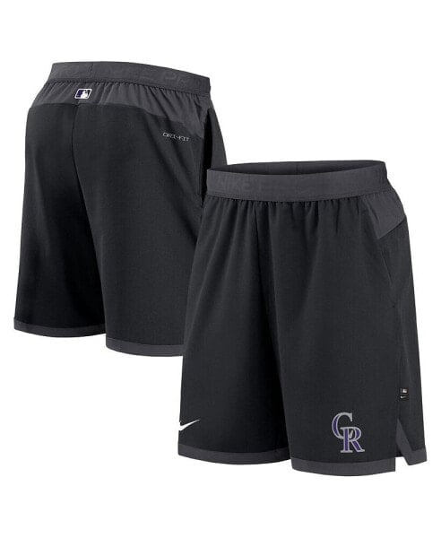 Men's Black Colorado Rockies Authentic Collection Flex Vent Performance Shorts