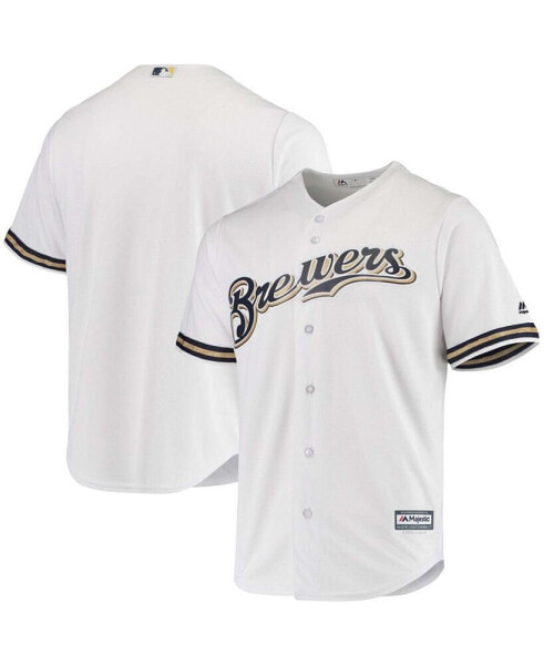 Men's White Milwaukee Brewers Home Official Cool Base Jersey