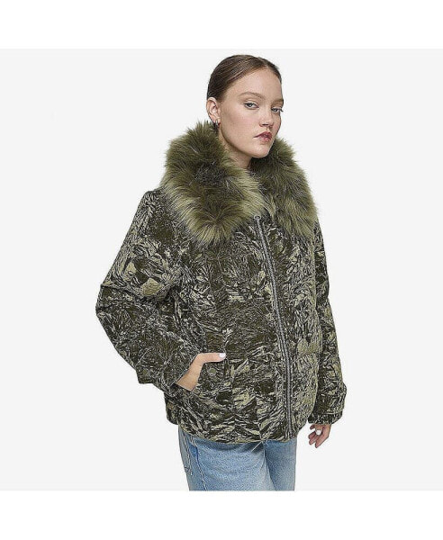 Women's Charleroi Crushed Velvet Down Puffer