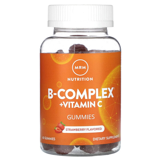 B-Complex + Vitamin C Gummies, Strawberry, 60 Gummies