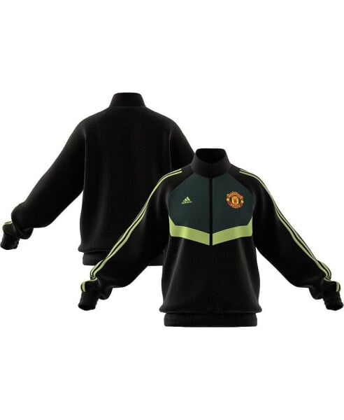 Куртка для трекинга adidas Men's Черно-красная Manchester United x Stone Roses 2023/24 Urban Purist Woven Full-Zip
