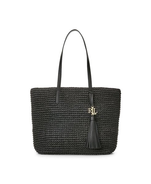 Crochet-Straw Medium Whitney Tote