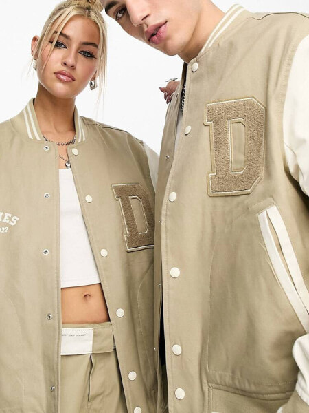 Dickies Unisex oak grove varsity jacket with contrast sleeves in green  exclusive to asos