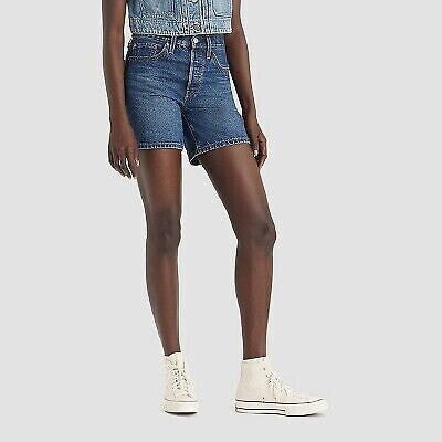 Levi's Women's Mid-Rise Jean Shorts - Pleased to Meet You 32