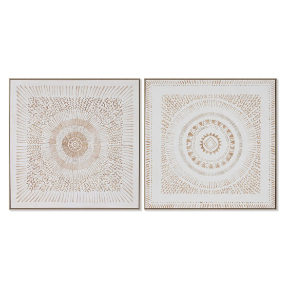 Картина Home ESPRIT Mandala Скандинавский 100 x 4 x 100 cm (2 штук)