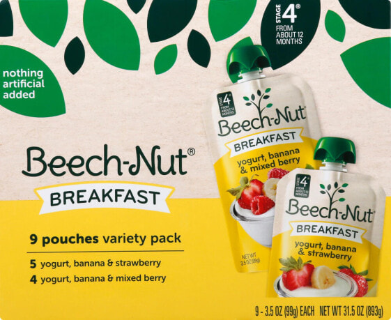 Детское пюре Beech-Nut с буковыми орехами, 9 шт, 12 месяцев +