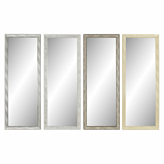 Настенное зеркало DKD Home Decor 36 x 2 x 95,5 cm Стеклянный Натуральный Серый Коричневый Белый полистирол Тропический Лист раст