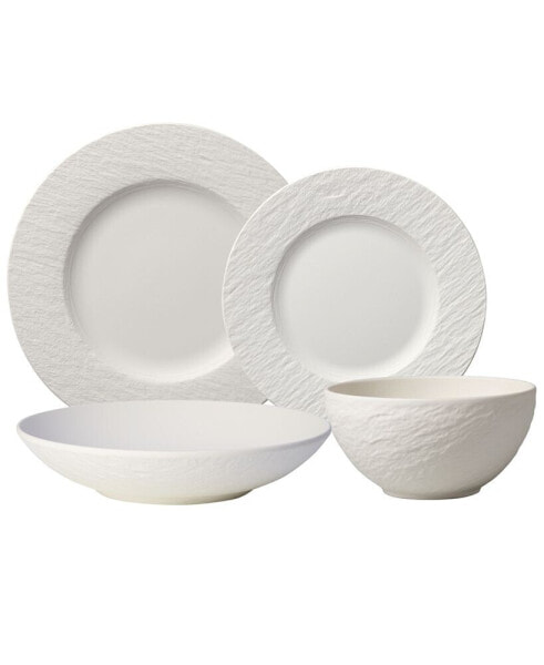 Manufacture Rock Blanc 4 Piece Place Setting