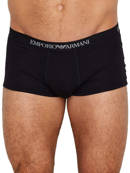 Трусы мужские Emporio Armani 294059 из хлопка, 3 шт., черные, размер M