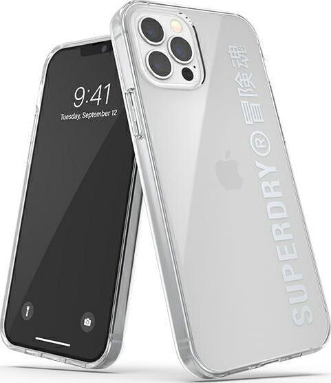 Чехол для смартфона, Superdry, SuperDry Snap, iPhone 12/12 Pro, Прозрачный, серебро.