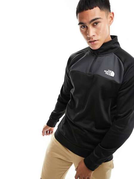 The North Face Training Reaxion 1/4 zip fleece in black