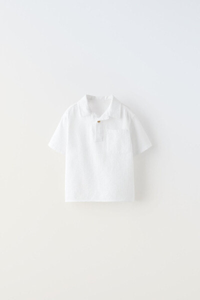 Textured polo shirt