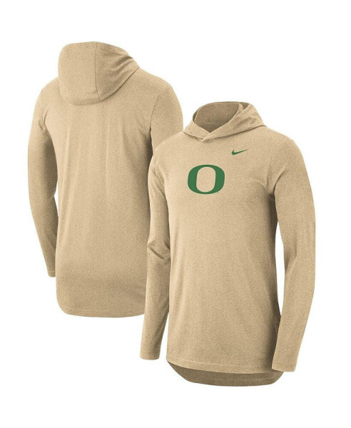 Men's Tan Oregon Ducks Campus Long Sleeve Hoodie T-shirt