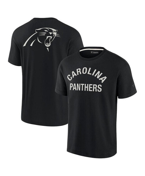 Men's and Women's Black Carolina Panthers Super Soft Short Sleeve T-shirt