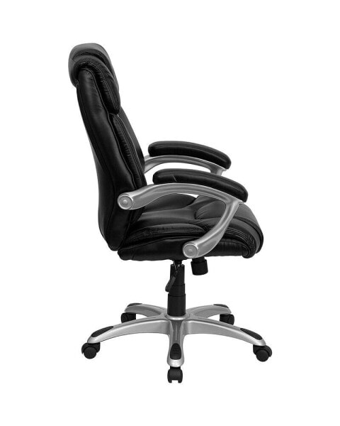 High Back Black Leather Executive Swivel Chair