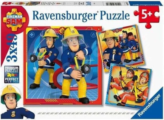 Ravensburger Puzzle 3x49 Strażak Sam na ratunek!