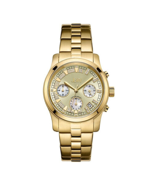 Women's Alessandra Diamond (1/5 ct.t.w.) 18k Gold Plated Stainless Steel Watch