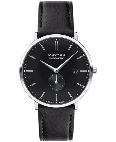 Часы Movado Heritage Black Genuine Leather