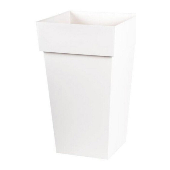 Plant pot EDA Tuscan Squared White polypropylene (39 x 39 x 65 cm)