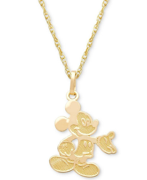 Disney children's Mickey Mouse 15" Pendant Necklace in 14k Gold