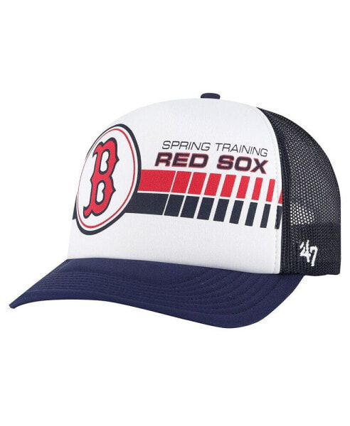 Men's White, White Boston Red Sox 2024 Spring Training Foam Trucker Adjustable Hat